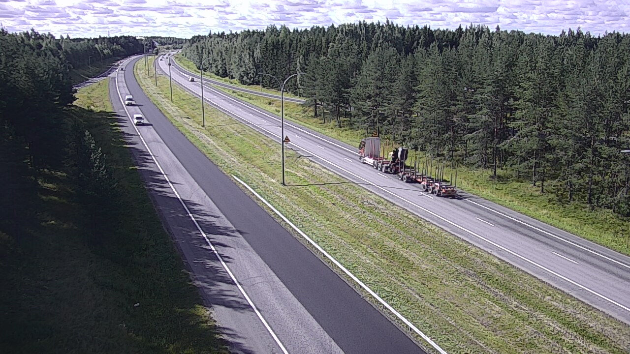 Weather Camera Image Väg 4 Uleåborg, Ouluntulli, Oulu, Pohjois-Pohjanmaa