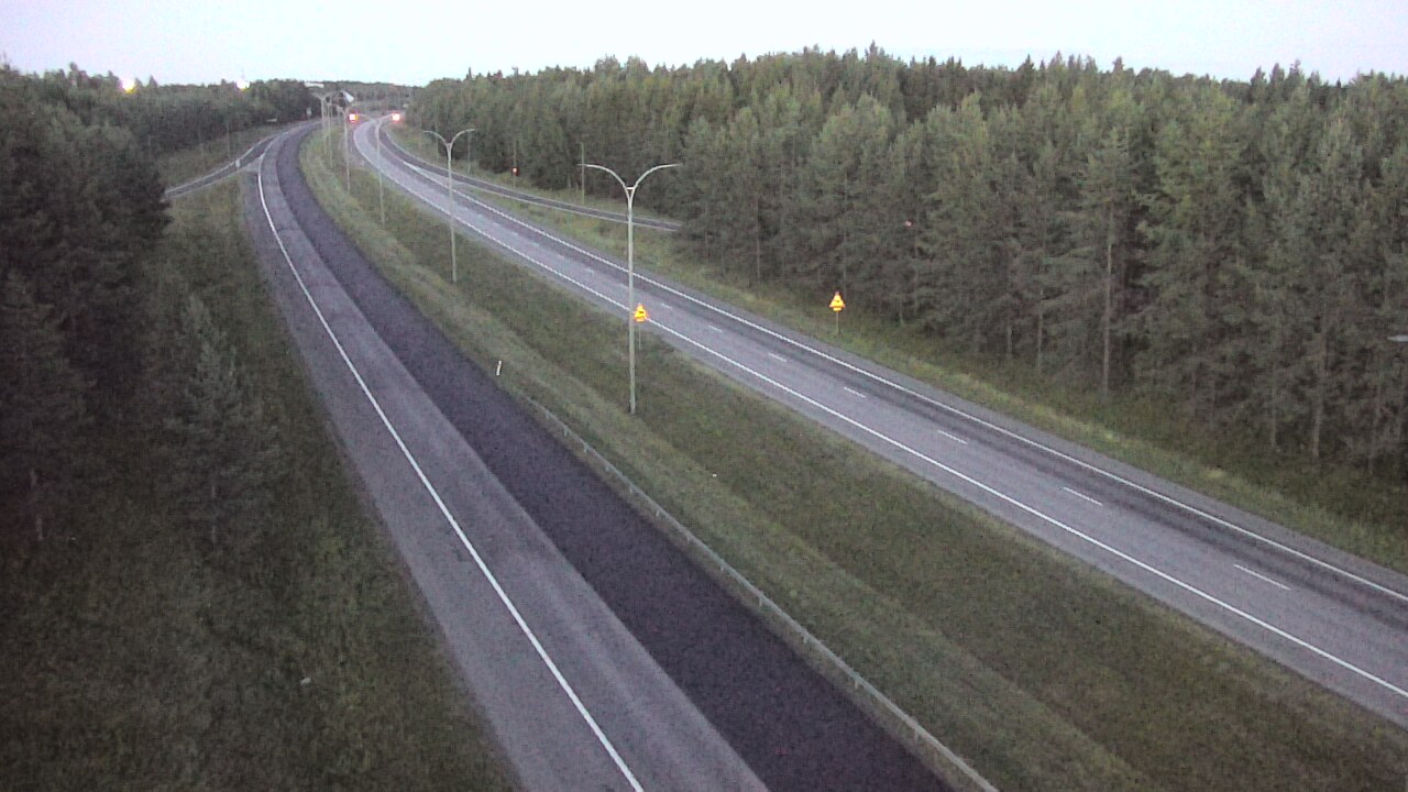 Weather Camera Image Väg 4 Uleåborg, Ouluntulli, Oulu, Pohjois-Pohjanmaa
