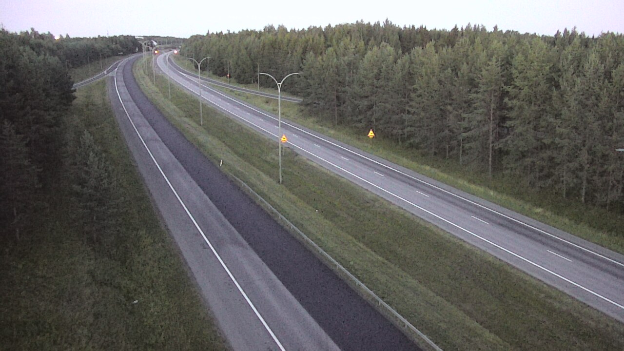 Weather Camera Image Väg 4 Uleåborg, Ouluntulli, Oulu, Pohjois-Pohjanmaa