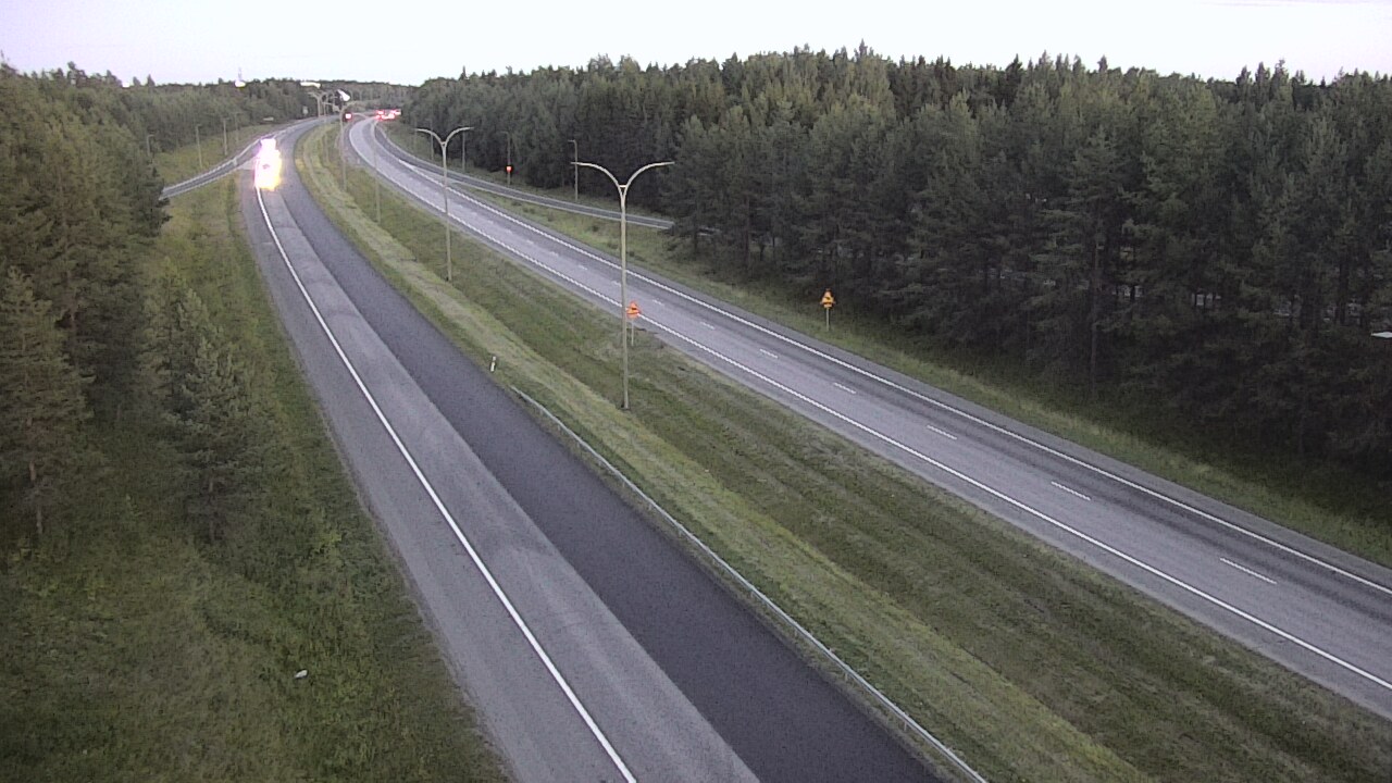 Weather Camera Image Väg 4 Uleåborg, Ouluntulli, Oulu, Pohjois-Pohjanmaa