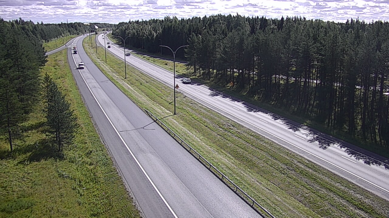 Weather Camera Image Väg 4 Uleåborg, Ouluntulli, Oulu, Pohjois-Pohjanmaa