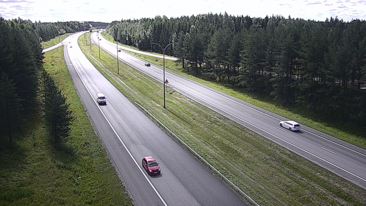 Weather Camera Image Väg 4 Uleåborg, Ouluntulli, Oulu, Pohjois-Pohjanmaa