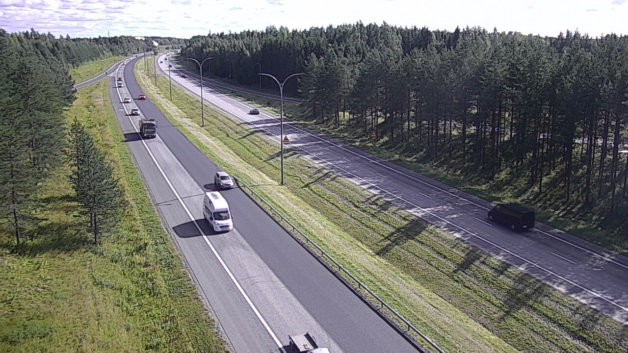 Weather Camera Image Väg 4 Uleåborg, Ouluntulli, Oulu, Pohjois-Pohjanmaa