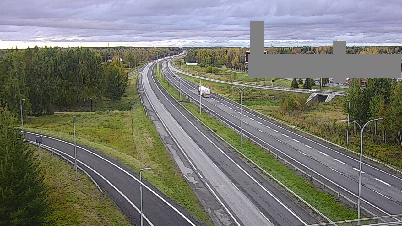 Weather Camera Image Väg 4 Uleåborg, Kaakkuri, Oulu, Pohjois-Pohjanmaa