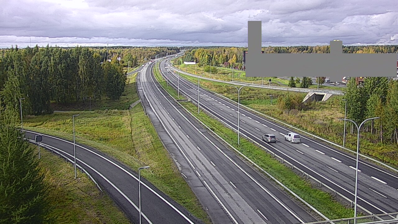 Weather Camera Image Väg 4 Uleåborg, Kaakkuri, Oulu, Pohjois-Pohjanmaa