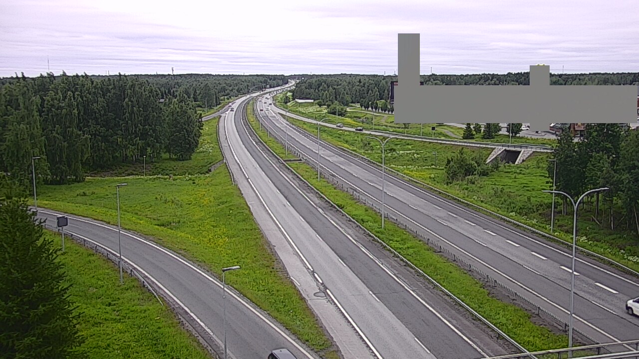 Weather Camera Image Väg 4 Uleåborg, Kaakkuri, Oulu, Pohjois-Pohjanmaa