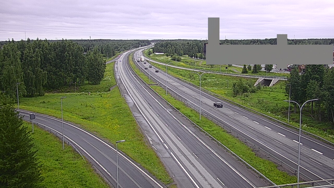 Weather Camera Image Väg 4 Uleåborg, Kaakkuri, Oulu, Pohjois-Pohjanmaa