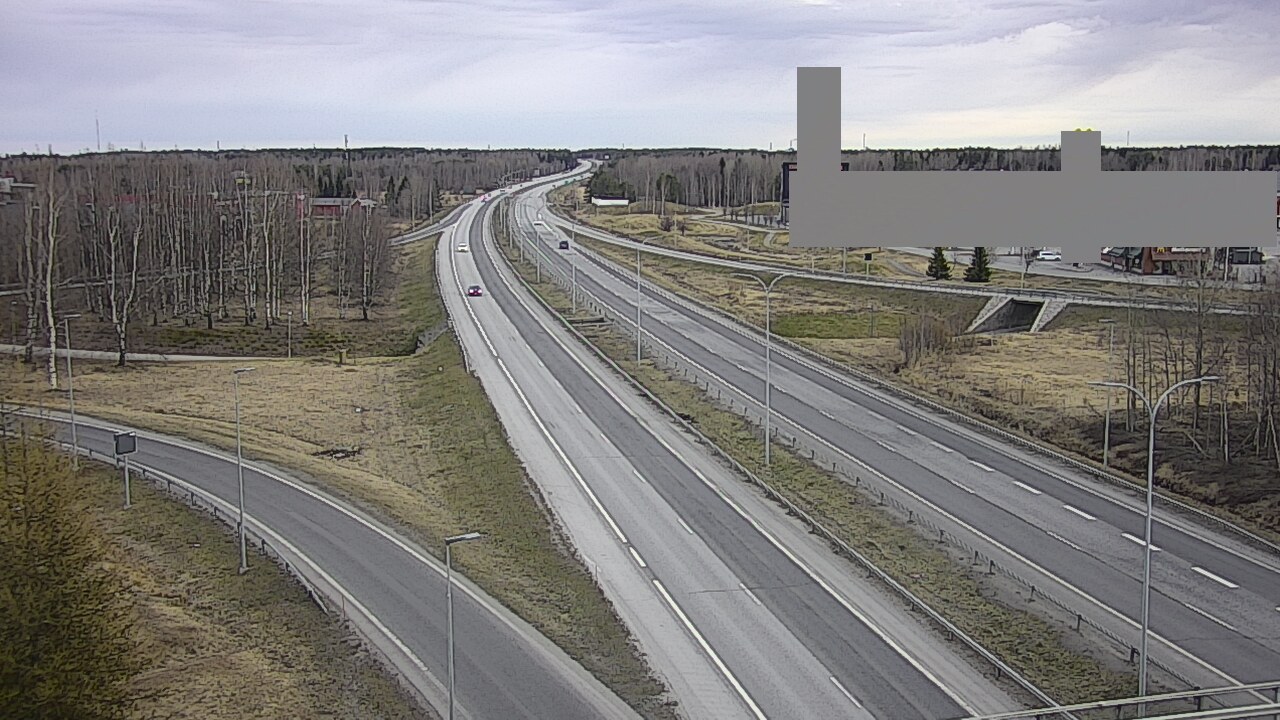 Weather Camera Image Väg 4 Uleåborg, Kaakkuri, Oulu, Pohjois-Pohjanmaa