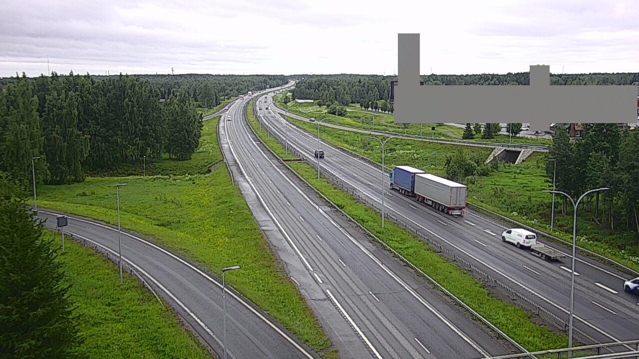Weather Camera Image Väg 4 Uleåborg, Kaakkuri, Oulu, Pohjois-Pohjanmaa