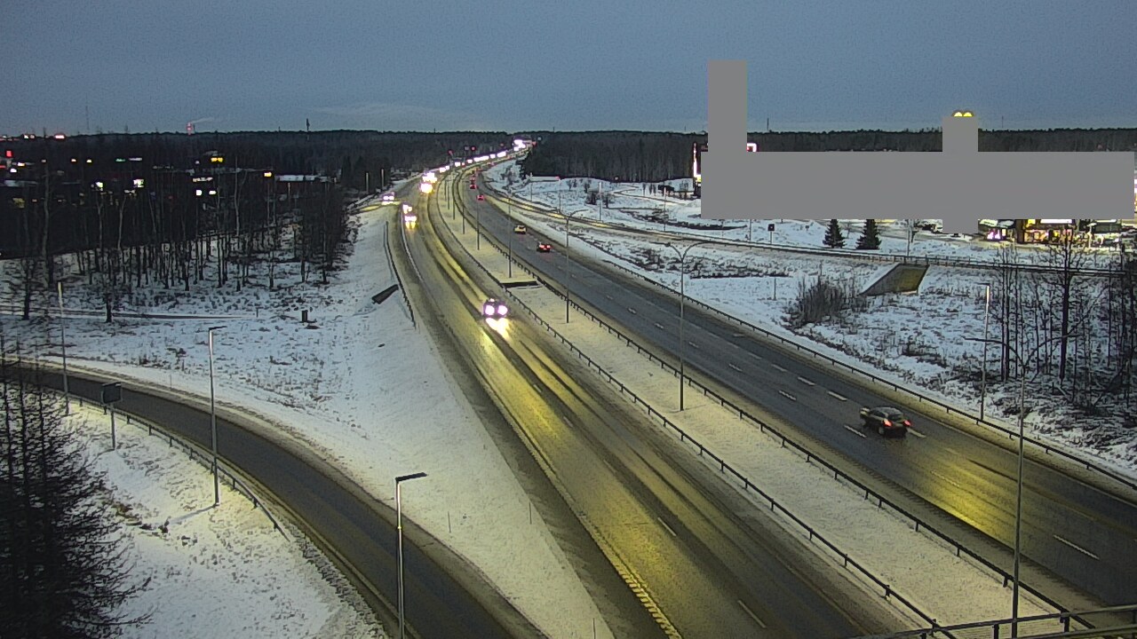 Weather Camera Image Väg 4 Uleåborg, Kaakkuri, Oulu, Pohjois-Pohjanmaa