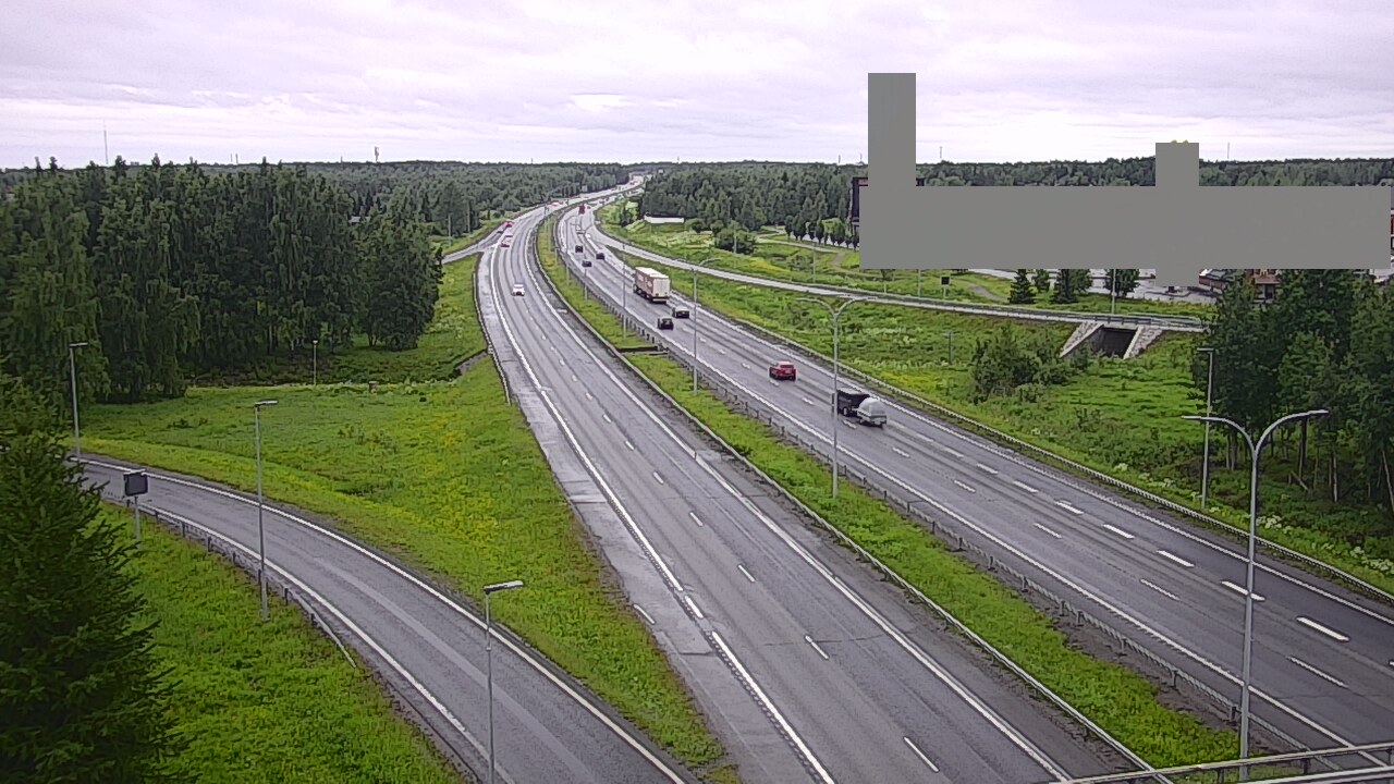 Weather Camera Image Väg 4 Uleåborg, Kaakkuri, Oulu, Pohjois-Pohjanmaa