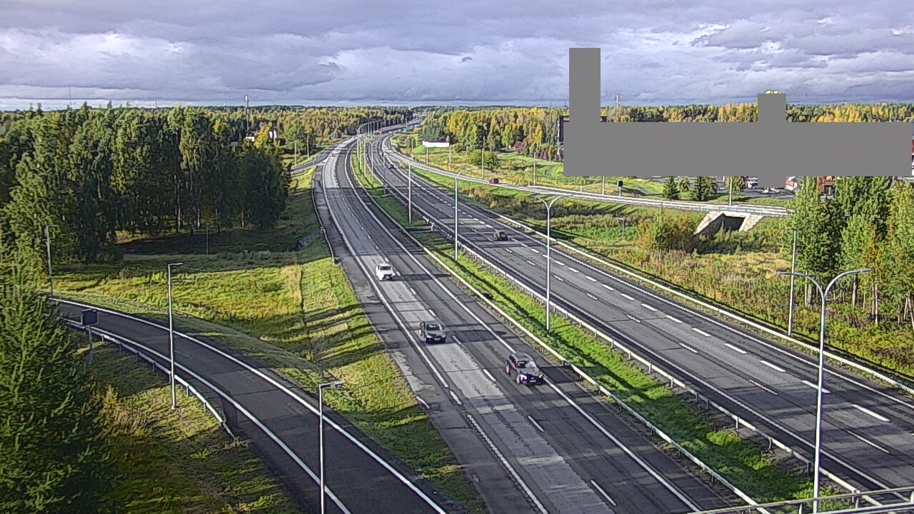 Weather Camera Image Väg 4 Uleåborg, Kaakkuri, Oulu, Pohjois-Pohjanmaa