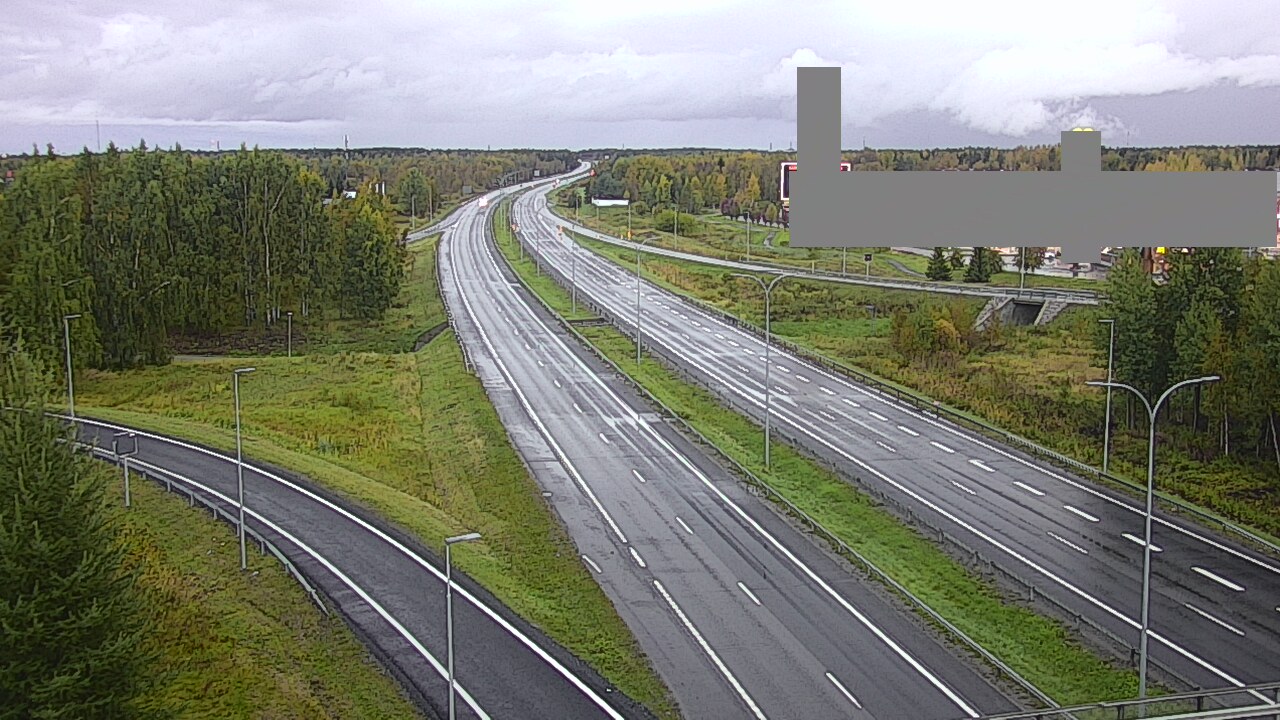 Weather Camera Image Väg 4 Uleåborg, Kaakkuri, Oulu, Pohjois-Pohjanmaa