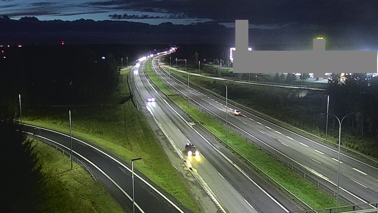 Weather Camera Image Väg 4 Uleåborg, Kaakkuri, Oulu, Pohjois-Pohjanmaa