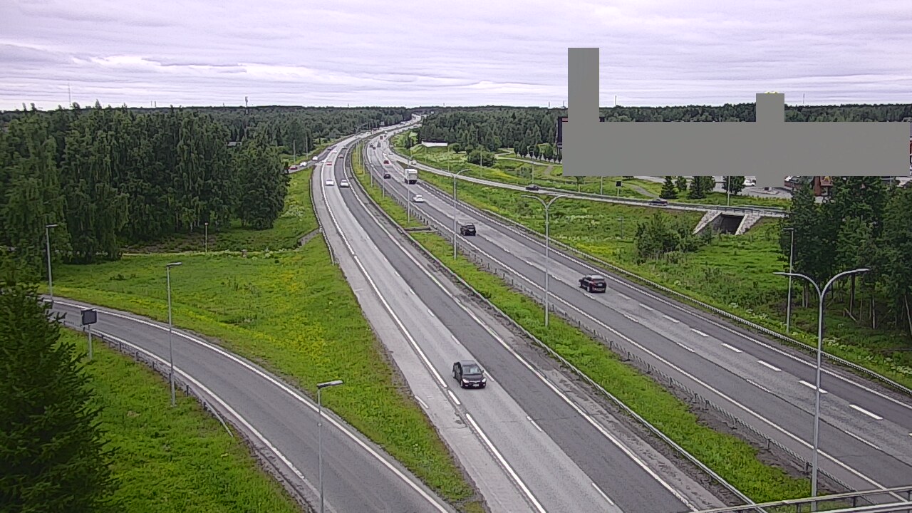 Weather Camera Image Väg 4 Uleåborg, Kaakkuri, Oulu, Pohjois-Pohjanmaa
