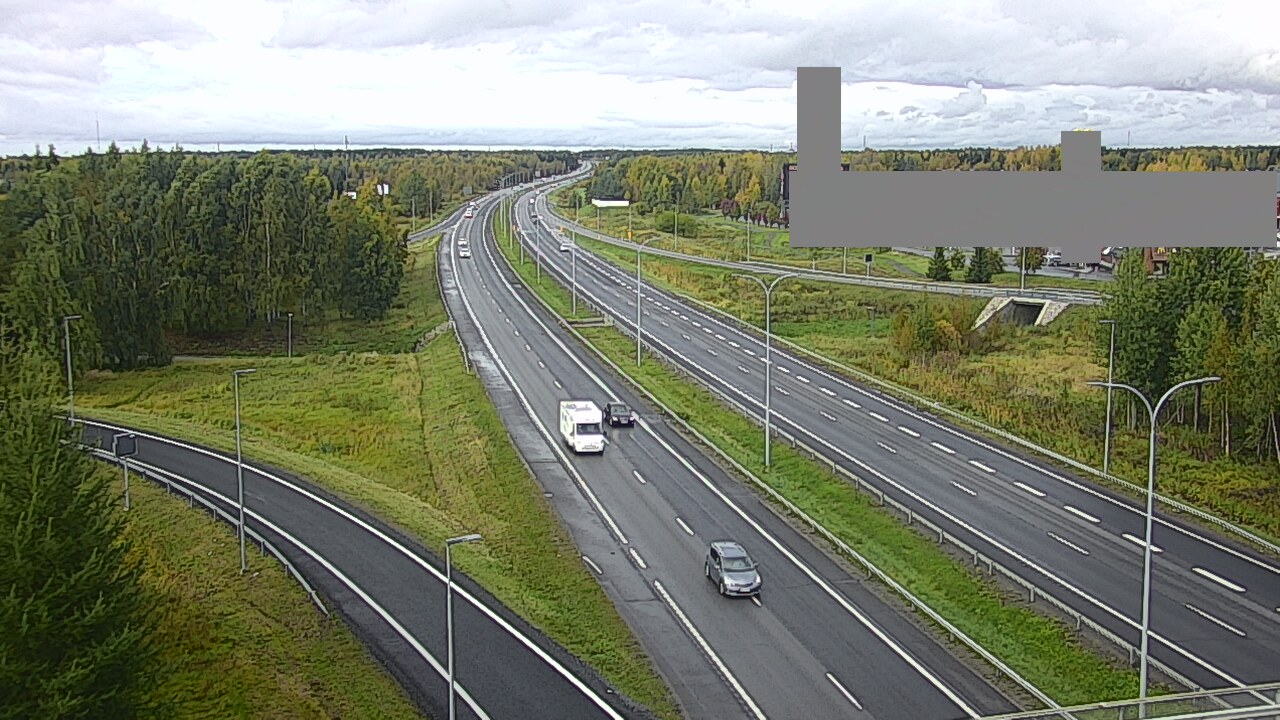 Weather Camera Image Väg 4 Uleåborg, Kaakkuri, Oulu, Pohjois-Pohjanmaa