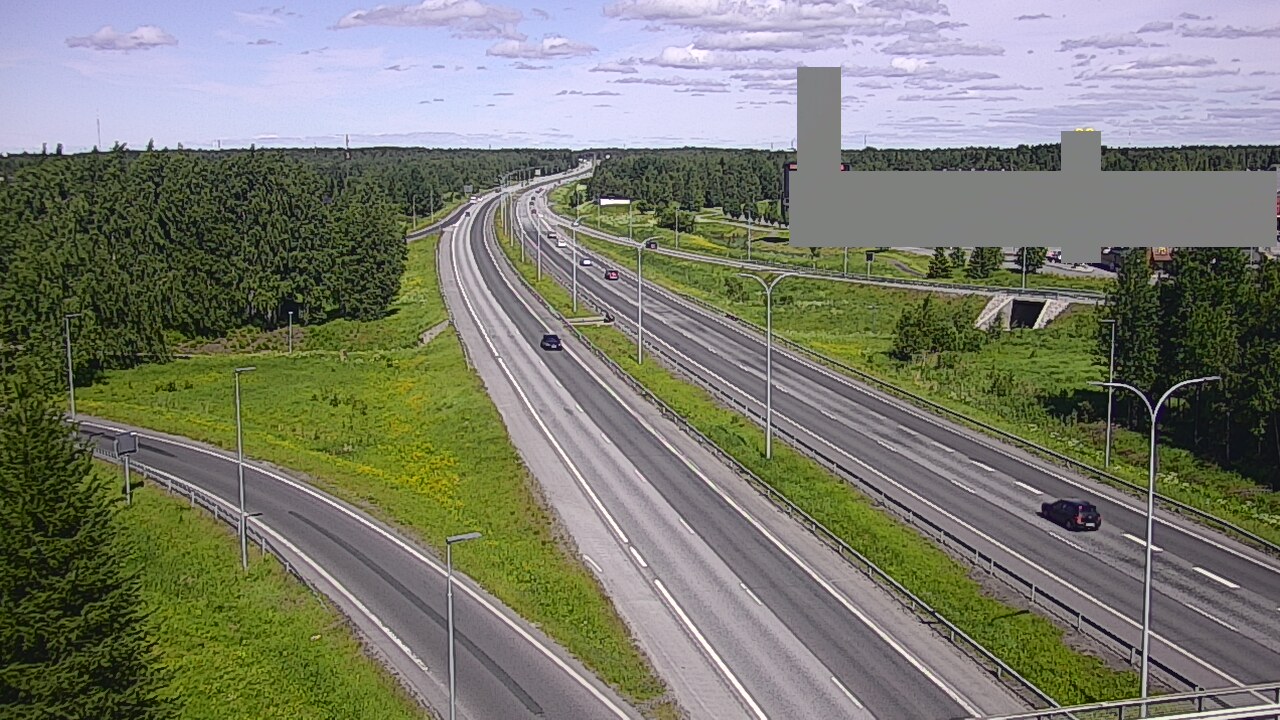Weather Camera Image Väg 4 Uleåborg, Kaakkuri, Oulu, Pohjois-Pohjanmaa
