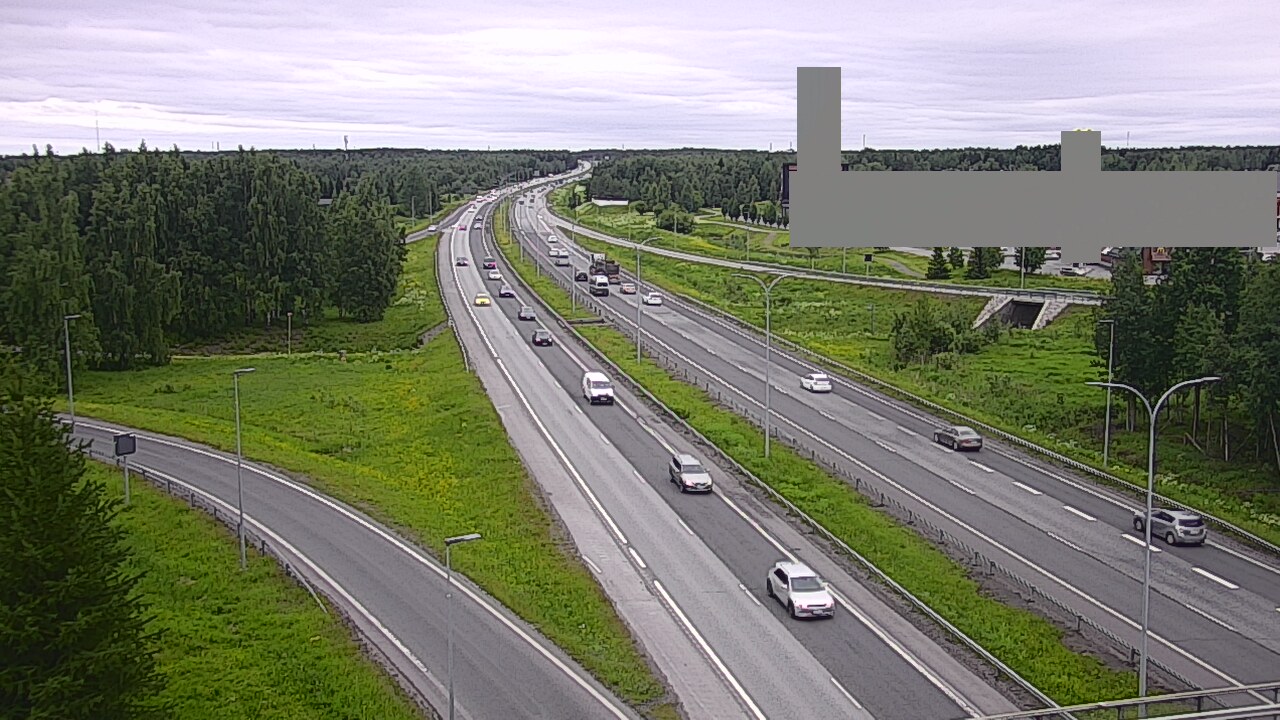 Weather Camera Image Väg 4 Uleåborg, Kaakkuri, Oulu, Pohjois-Pohjanmaa