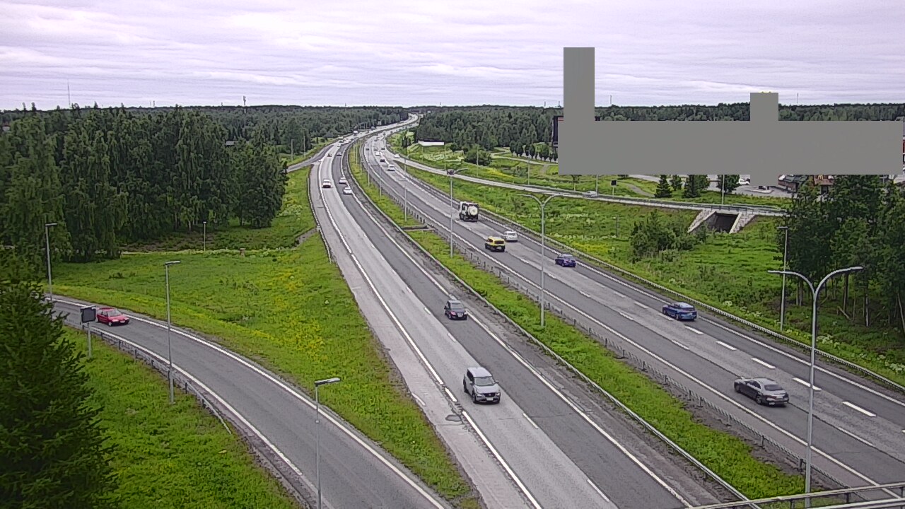 Weather Camera Image Väg 4 Uleåborg, Kaakkuri, Oulu, Pohjois-Pohjanmaa