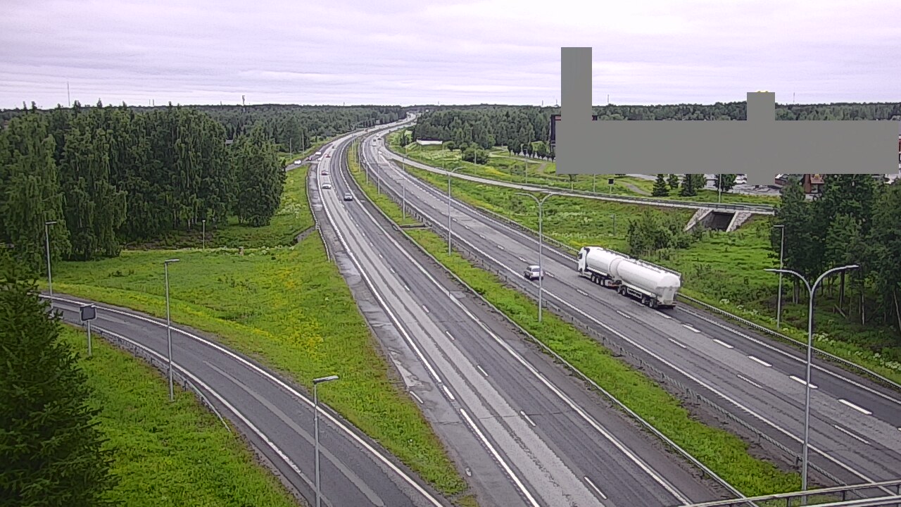 Weather Camera Image Väg 4 Uleåborg, Kaakkuri, Oulu, Pohjois-Pohjanmaa
