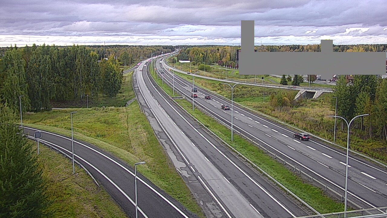 Weather Camera Image Väg 4 Uleåborg, Kaakkuri, Oulu, Pohjois-Pohjanmaa