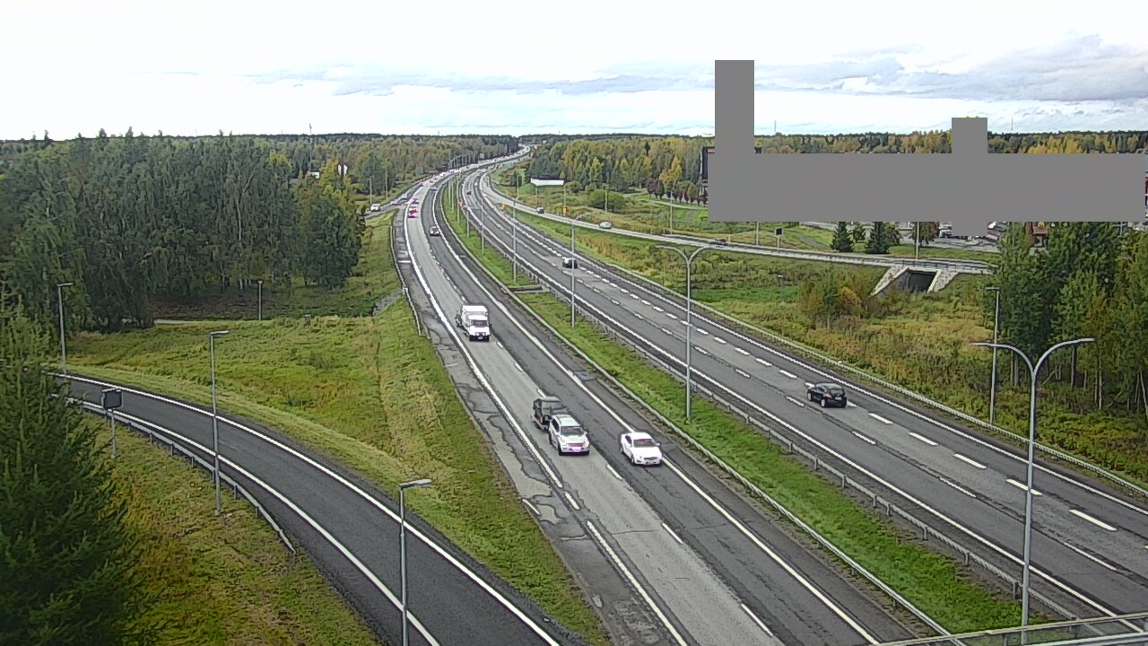 Weather Camera Image Väg 4 Uleåborg, Kaakkuri, Oulu, Pohjois-Pohjanmaa