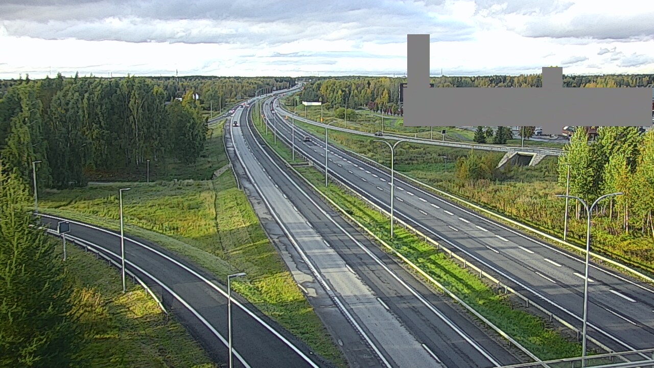 Weather Camera Image Väg 4 Uleåborg, Kaakkuri, Oulu, Pohjois-Pohjanmaa