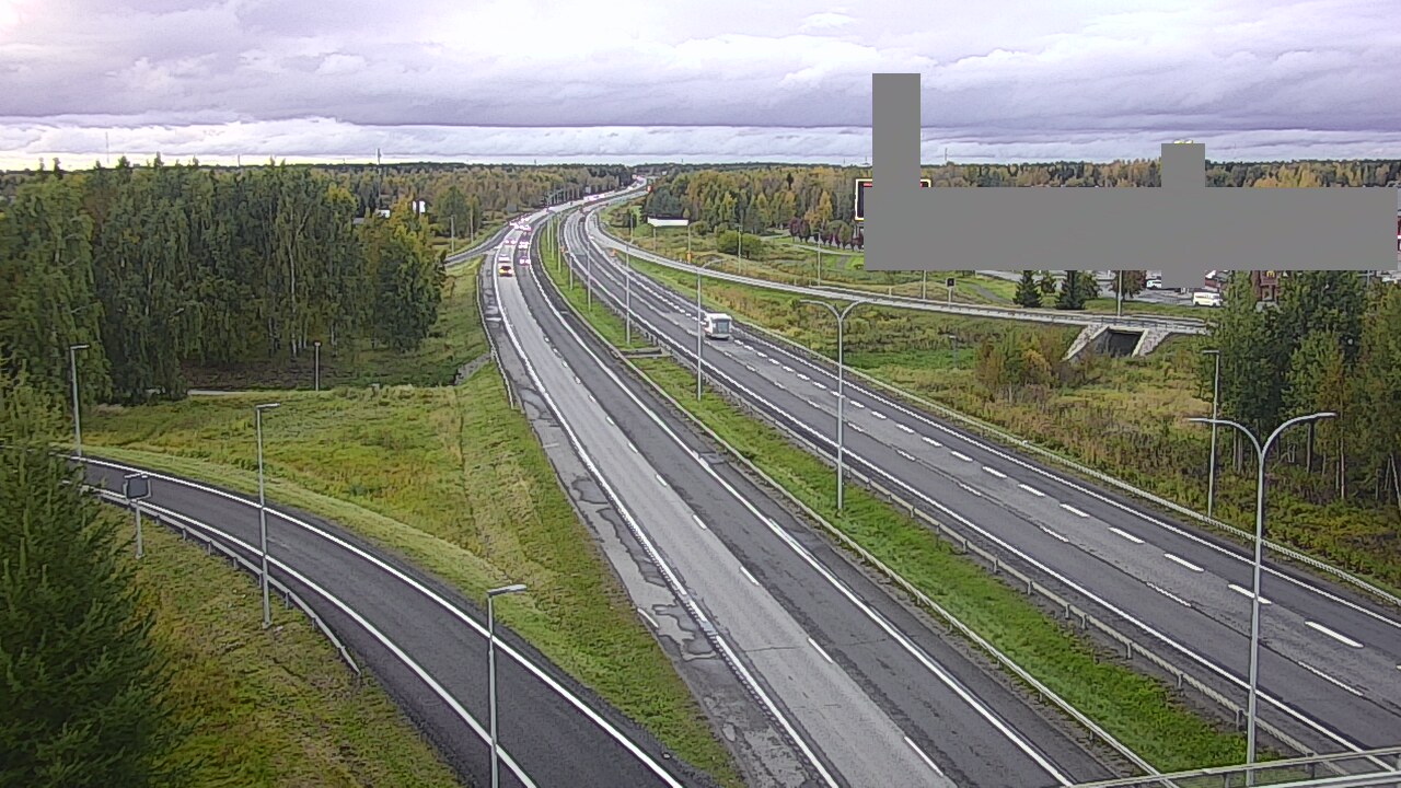 Weather Camera Image Väg 4 Uleåborg, Kaakkuri, Oulu, Pohjois-Pohjanmaa