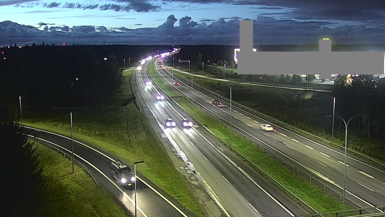 Weather Camera Image Väg 4 Uleåborg, Kaakkuri, Oulu, Pohjois-Pohjanmaa