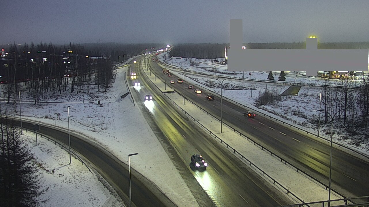 Weather Camera Image Väg 4 Uleåborg, Kaakkuri, Oulu, Pohjois-Pohjanmaa