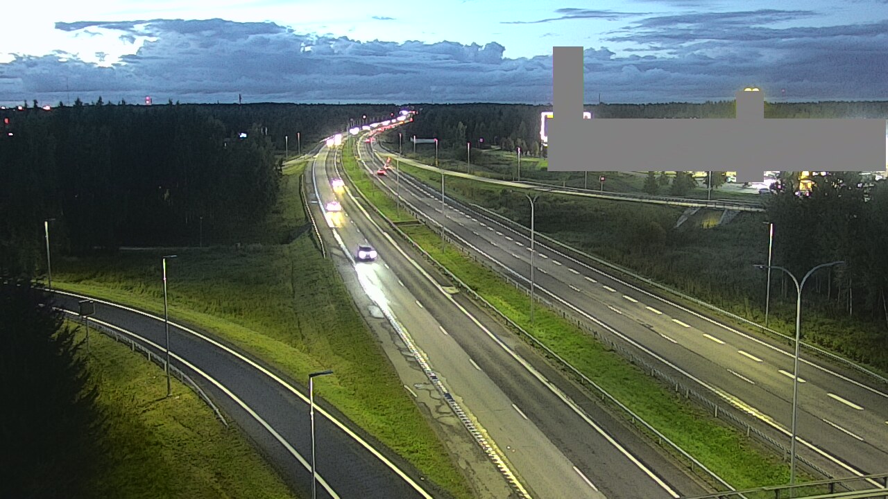 Weather Camera Image Väg 4 Uleåborg, Kaakkuri, Oulu, Pohjois-Pohjanmaa