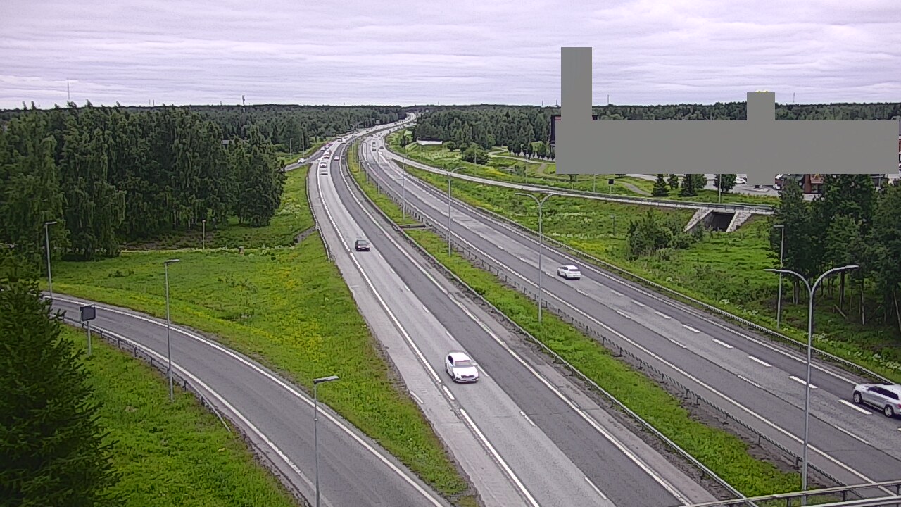 Weather Camera Image Väg 4 Uleåborg, Kaakkuri, Oulu, Pohjois-Pohjanmaa