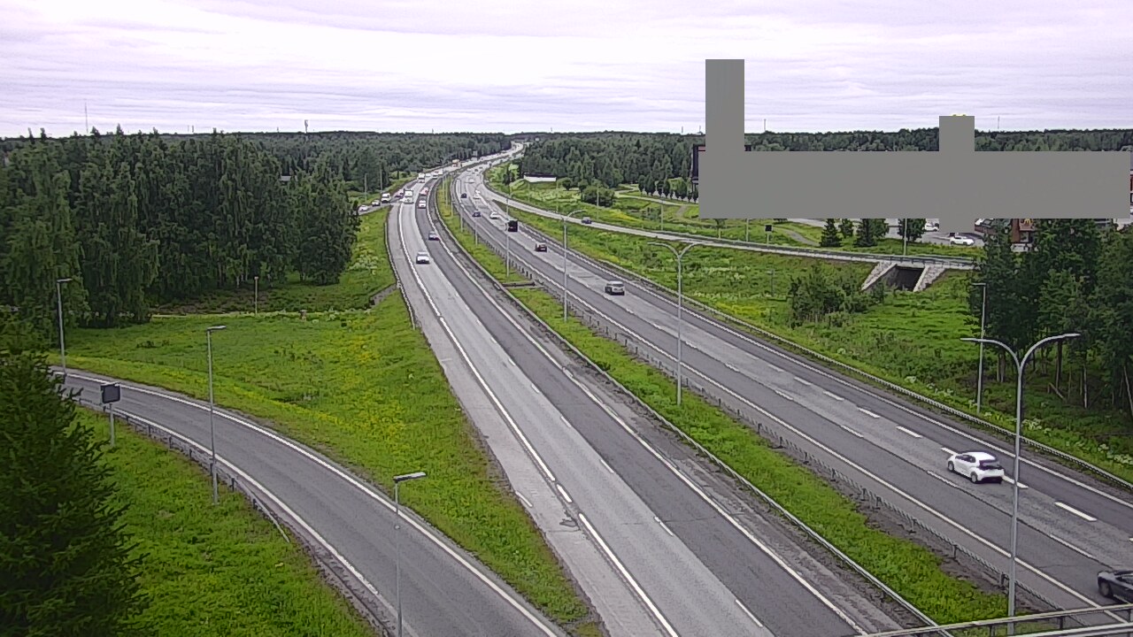 Weather Camera Image Väg 4 Uleåborg, Kaakkuri, Oulu, Pohjois-Pohjanmaa