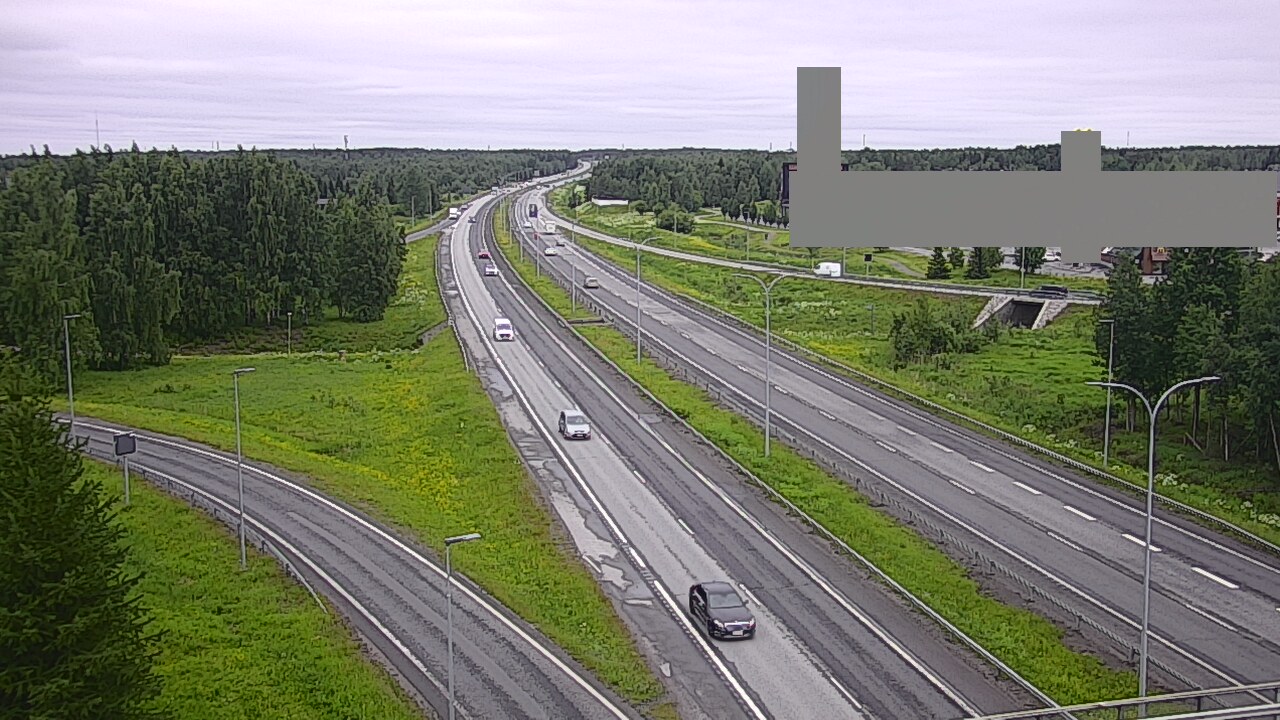 Weather Camera Image Väg 4 Uleåborg, Kaakkuri, Oulu, Pohjois-Pohjanmaa