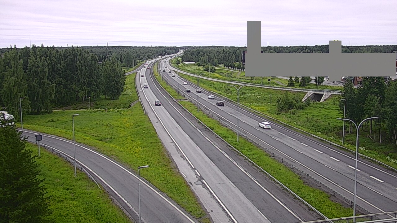 Weather Camera Image Väg 4 Uleåborg, Kaakkuri, Oulu, Pohjois-Pohjanmaa