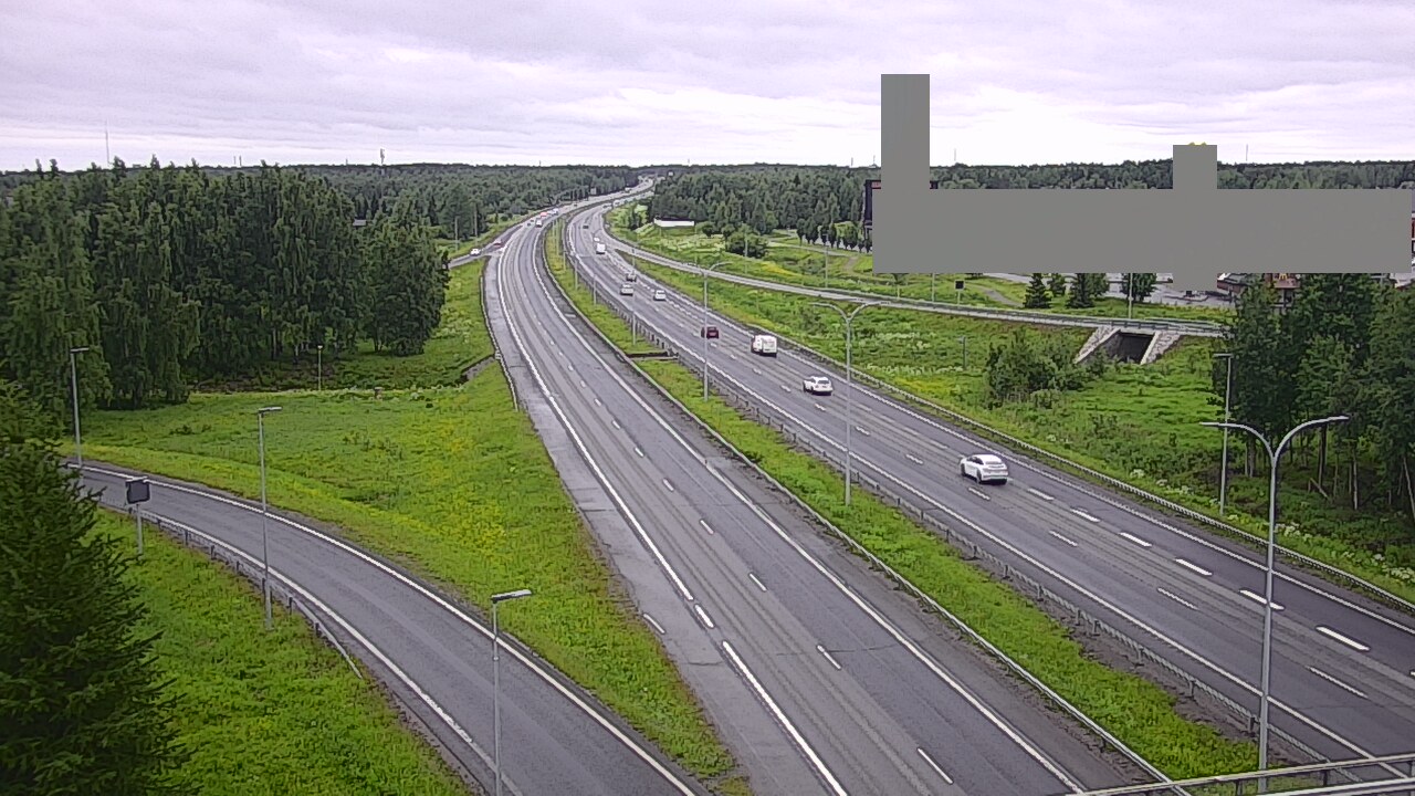 Weather Camera Image Väg 4 Uleåborg, Kaakkuri, Oulu, Pohjois-Pohjanmaa