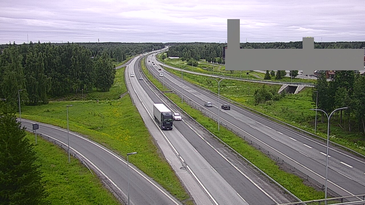 Weather Camera Image Väg 4 Uleåborg, Kaakkuri, Oulu, Pohjois-Pohjanmaa
