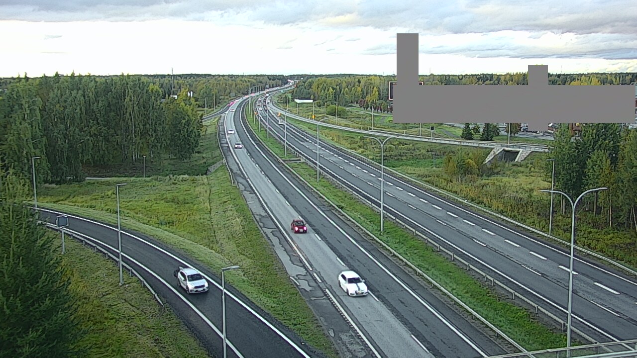 Weather Camera Image Väg 4 Uleåborg, Kaakkuri, Oulu, Pohjois-Pohjanmaa