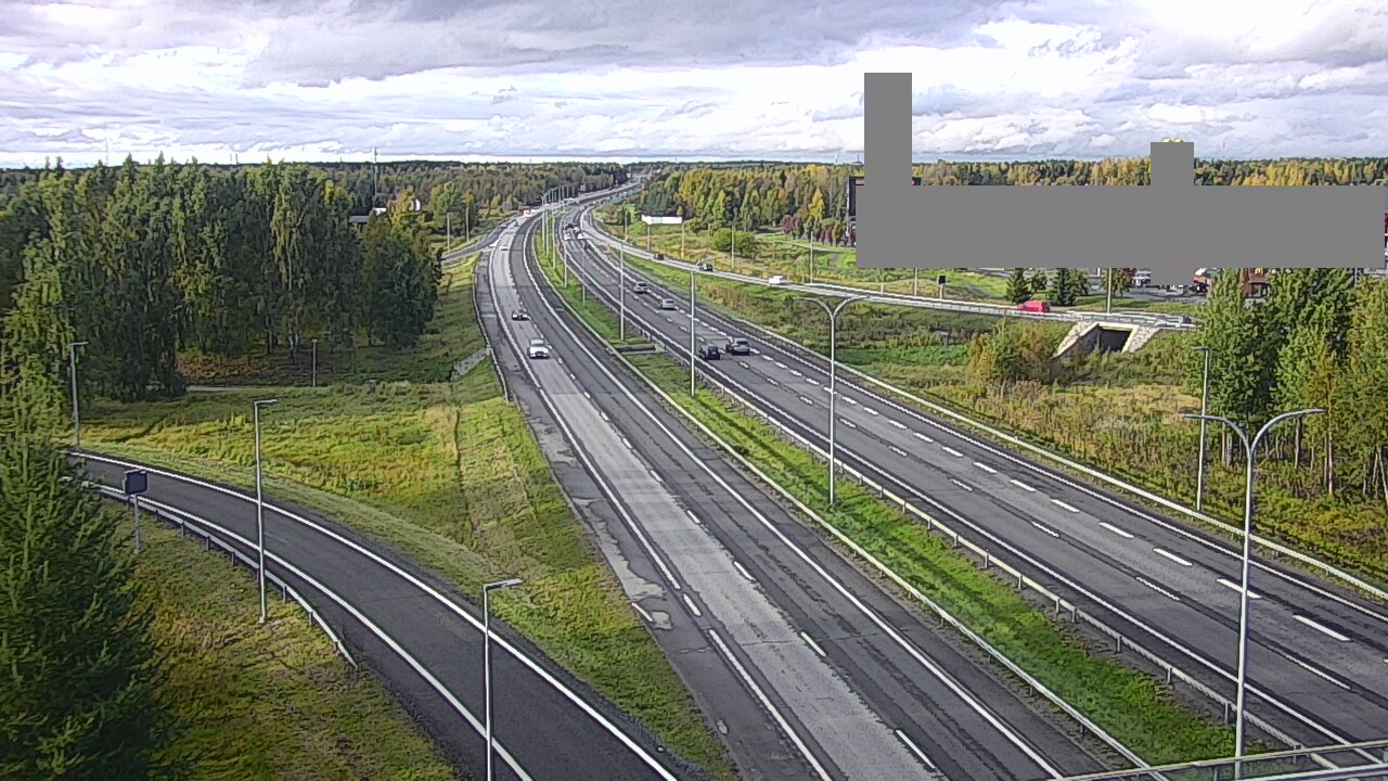Weather Camera Image Väg 4 Uleåborg, Kaakkuri, Oulu, Pohjois-Pohjanmaa