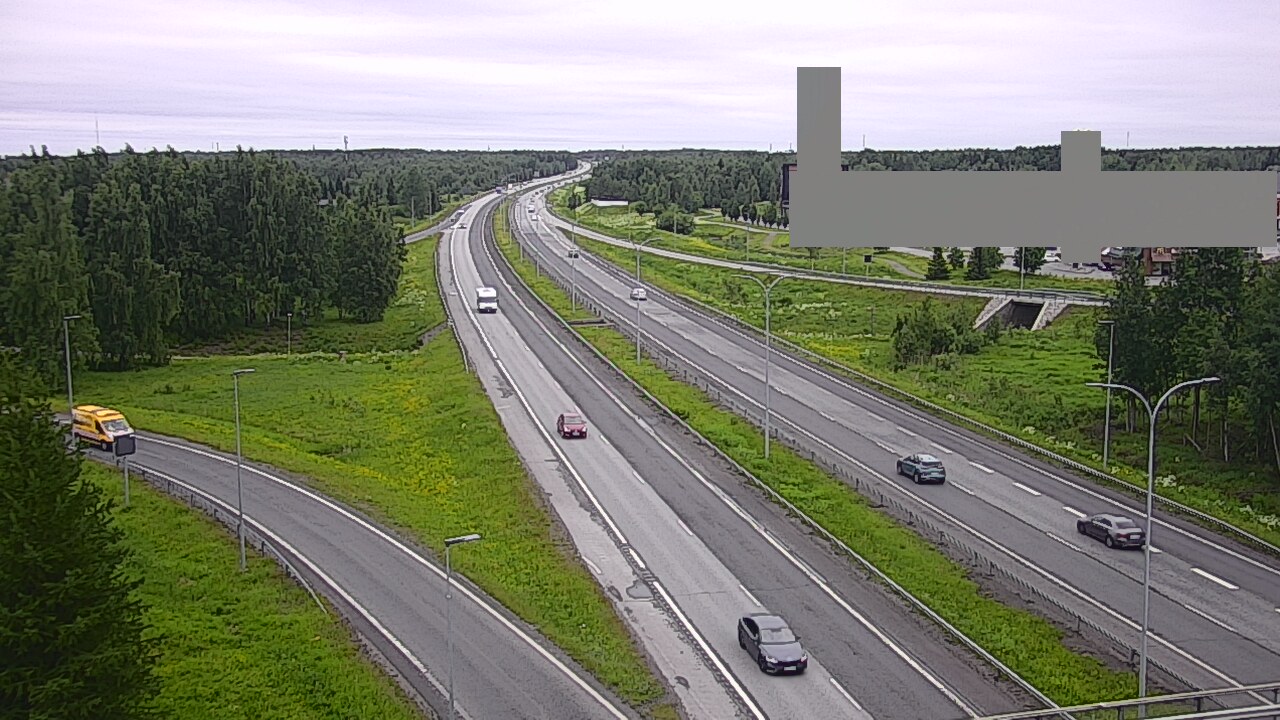 Weather Camera Image Väg 4 Uleåborg, Kaakkuri, Oulu, Pohjois-Pohjanmaa