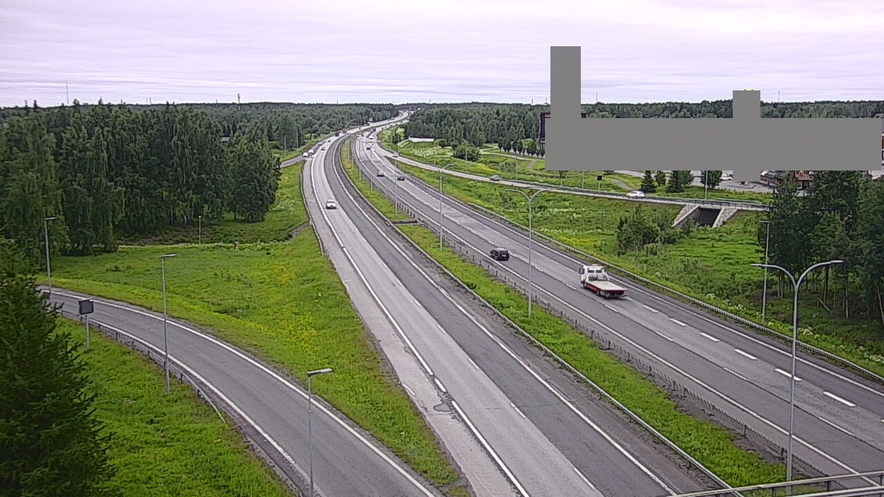 Weather Camera Image Väg 4 Uleåborg, Kaakkuri, Oulu, Pohjois-Pohjanmaa