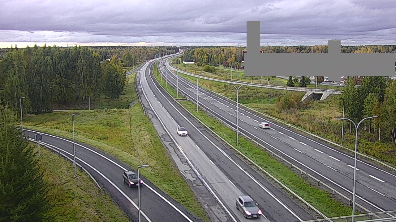 Weather Camera Image Väg 4 Uleåborg, Kaakkuri, Oulu, Pohjois-Pohjanmaa