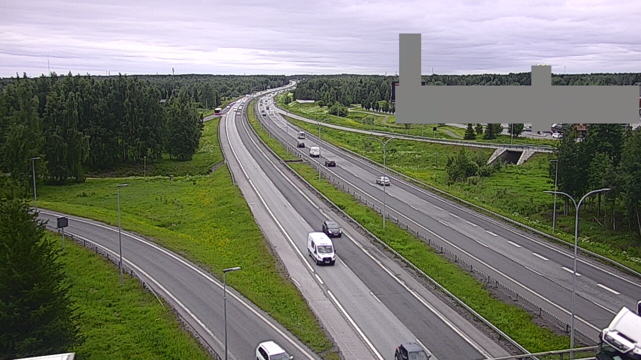 Weather Camera Image Väg 4 Uleåborg, Kaakkuri, Oulu, Pohjois-Pohjanmaa