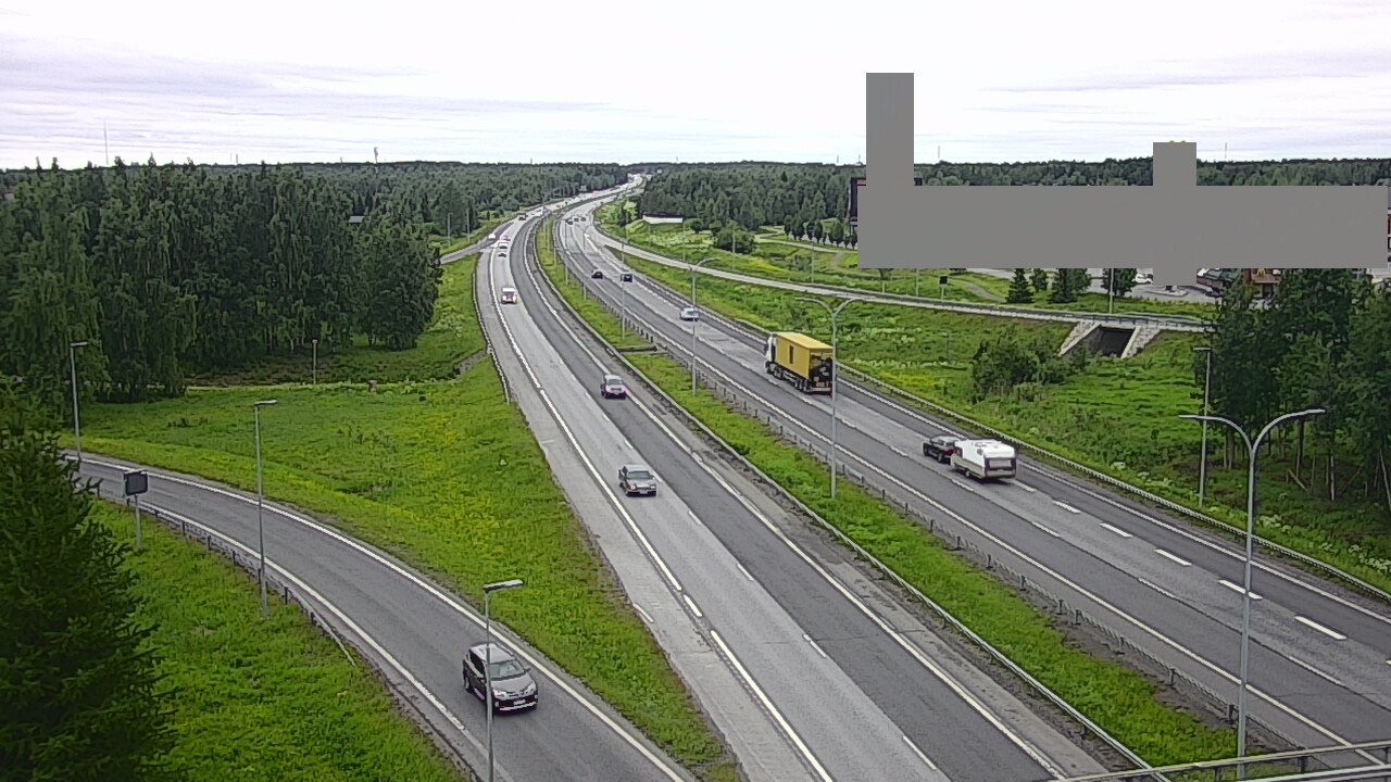 Weather Camera Image Väg 4 Uleåborg, Kaakkuri, Oulu, Pohjois-Pohjanmaa