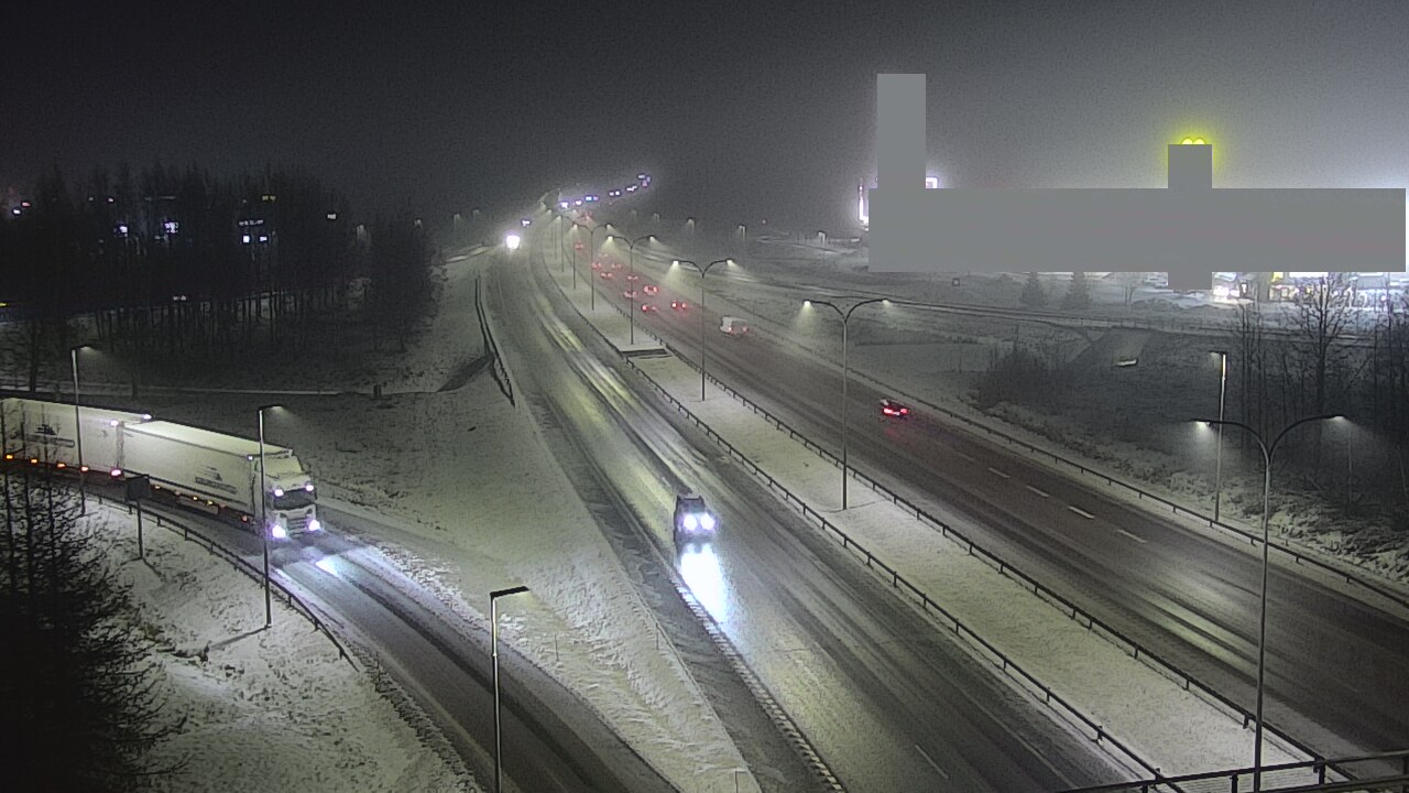 Weather Camera Image Väg 4 Uleåborg, Kaakkuri, Oulu, Pohjois-Pohjanmaa