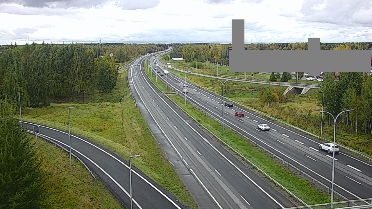 Weather Camera Image Väg 4 Uleåborg, Kaakkuri, Oulu, Pohjois-Pohjanmaa
