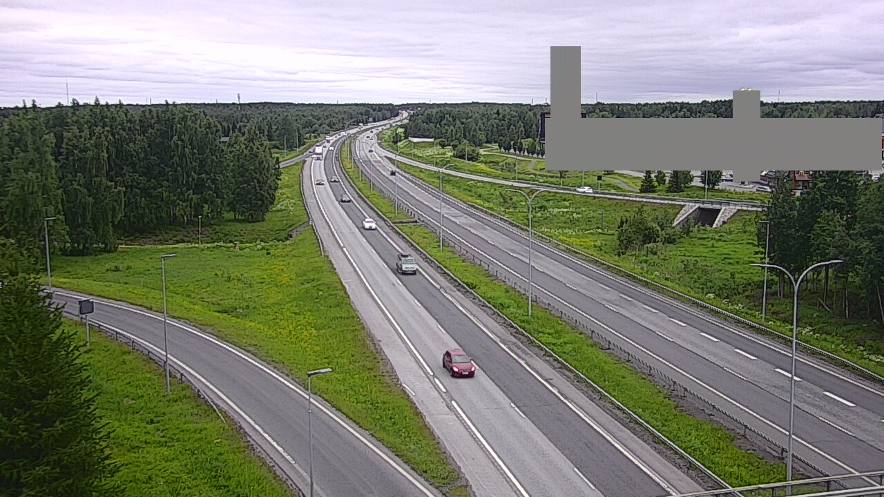 Weather Camera Image Väg 4 Uleåborg, Kaakkuri, Oulu, Pohjois-Pohjanmaa