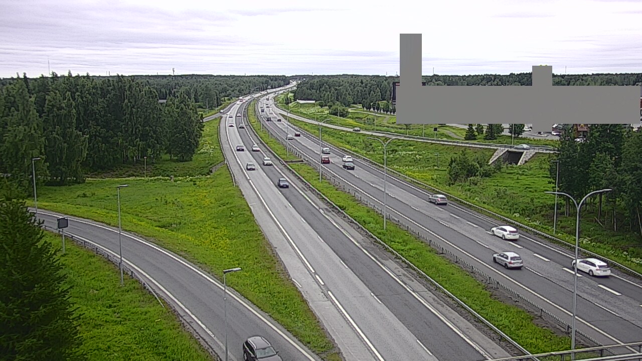 Weather Camera Image Väg 4 Uleåborg, Kaakkuri, Oulu, Pohjois-Pohjanmaa