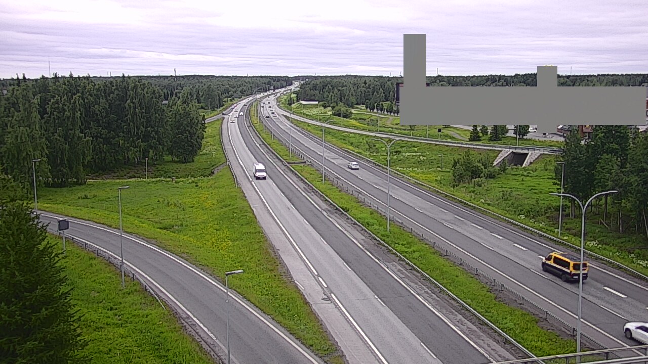 Weather Camera Image Väg 4 Uleåborg, Kaakkuri, Oulu, Pohjois-Pohjanmaa