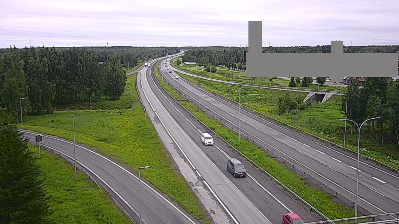 Weather Camera Image Väg 4 Uleåborg, Kaakkuri, Oulu, Pohjois-Pohjanmaa